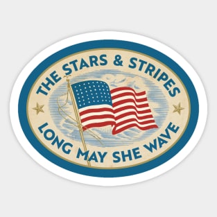 The Stars and Stripes, Long May She Wave Sticker